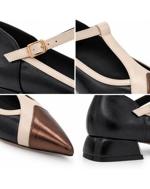Schwarze Triesteza-Lederballerinas