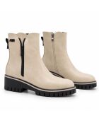 Bottines en cuir Farona beiges
