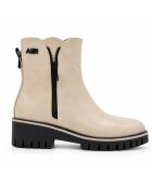 Bottines en cuir Farona beiges
