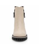 Bottines en cuir Farona beiges