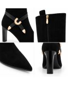 Estorilza schwarze Lederstiefel