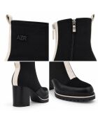 Bottines en cuir Monza noires