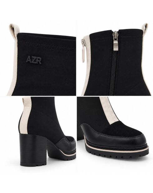 Bottines en cuir Monza noires