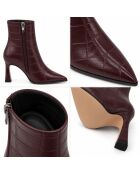 Bottines en cuir Gandiana bordeaux