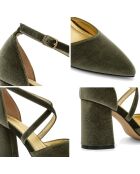 Escarpins en cuir Baeza verts