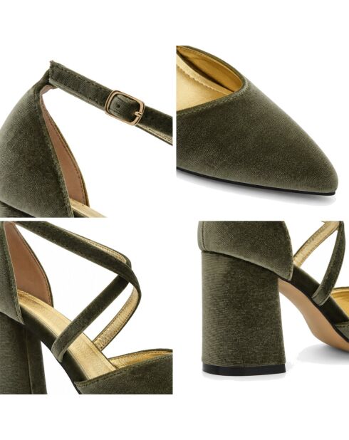 Escarpins en cuir Baeza verts