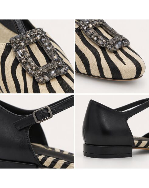 Ballerines en cuir Turinna noires