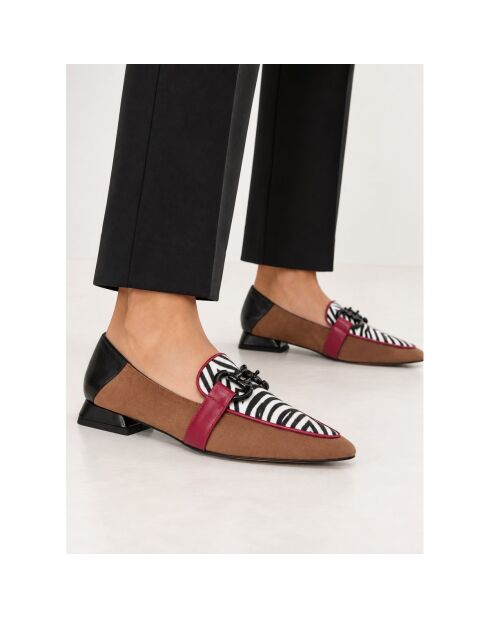 Mocassins en cuir Oviedona beiges