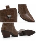 Bottes en cuir Dubrovnik taupe