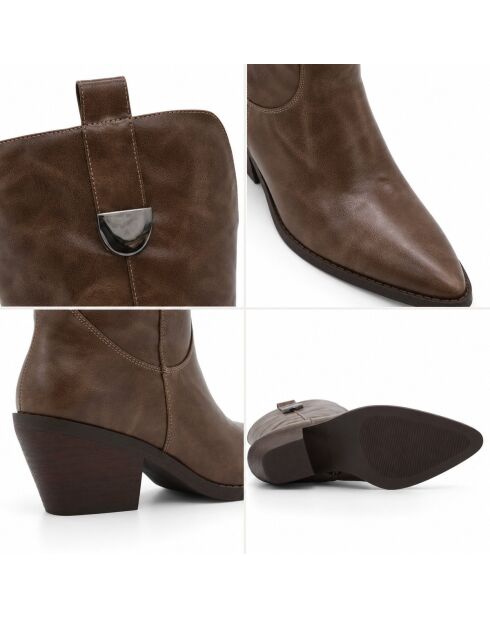 Bottes en cuir Dubrovnik taupe