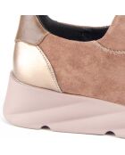 Zapatillas Caleb con cuña beige