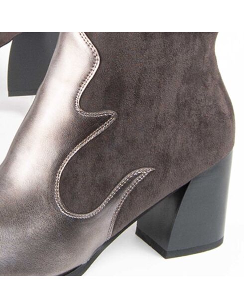 Bottes à talon Tejan8 grises