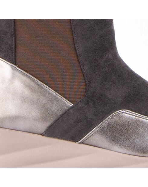 Bottines compensées Calig2 grises