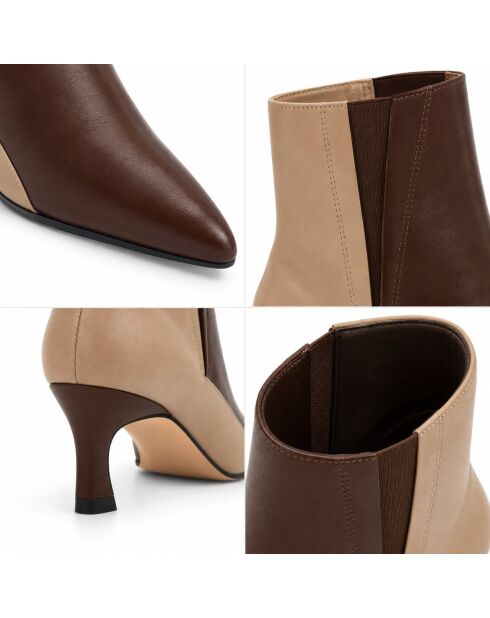 Bottines en cuir Jerezna marron