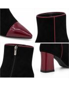 Bottines en cuir Malaga bordeaux