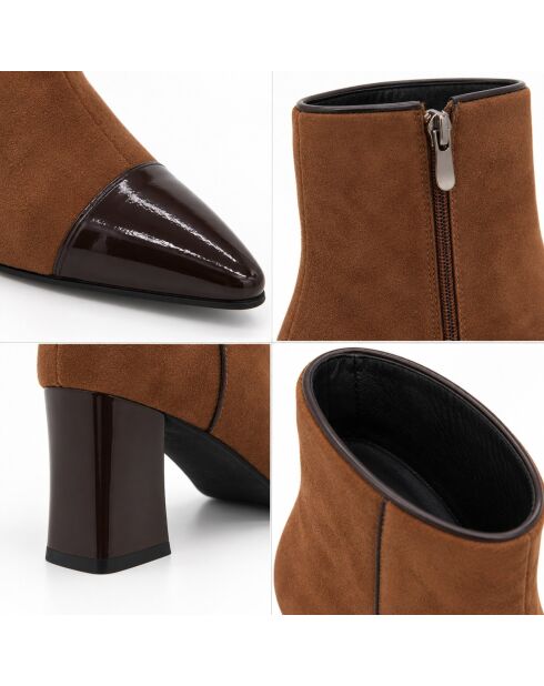 Bottines en cuir Malaga taupe