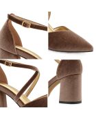 Escarpins en cuir Baeza taupe