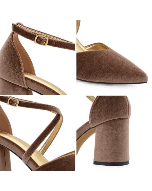 Escarpins en cuir Baeza taupe