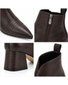 Bottines en cuir Livorno marron