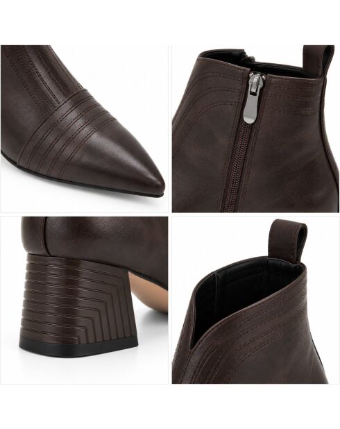 Bottines en cuir Livorno marron