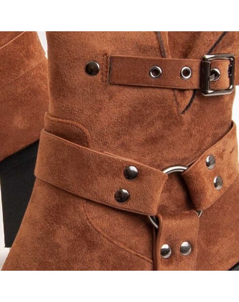 Bottines à talon Town marron