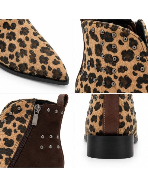 Bottines en cuir Jaenza marron