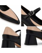 Escarpins en cuir Sitgesna noirs