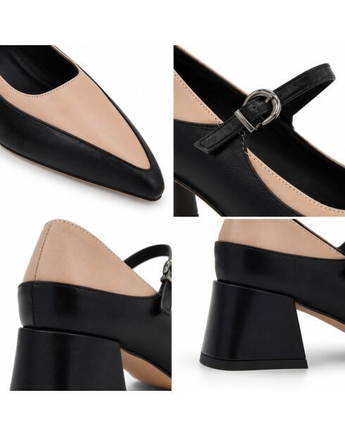 Escarpins en cuir Sitgesna noirs