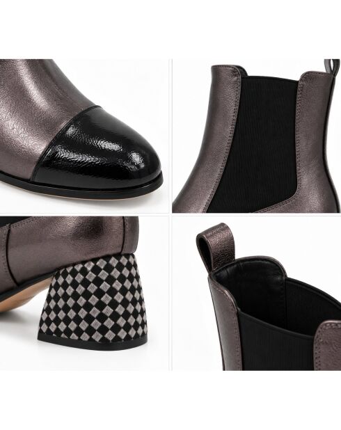 Bottines en cuir Formenteraza grises
