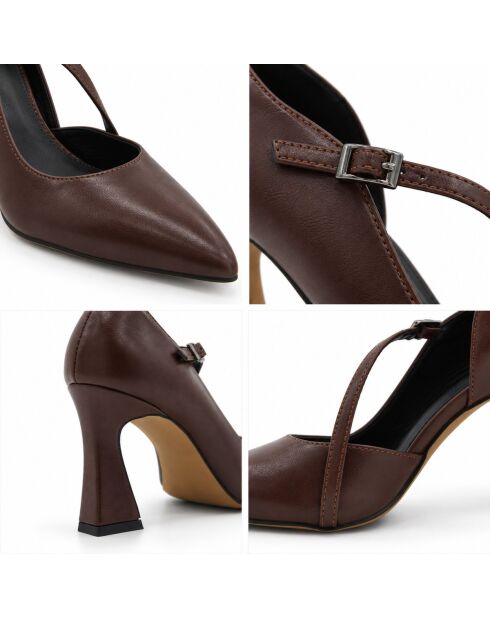 Bruine leren pumps van Segoviana