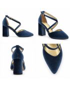 Pumps Baeza in pelle blu