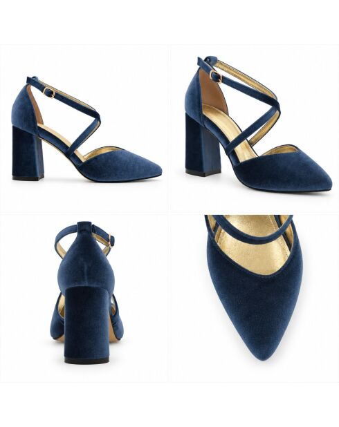 Pumps Baeza in pelle blu