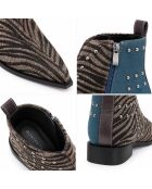 Blaue Lederstiefel Granadana