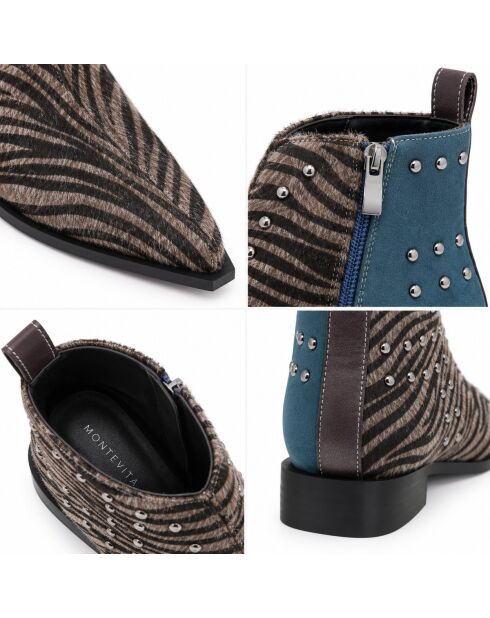 Blaue Lederstiefel Granadana