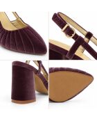 Paarse leren pumps van Cascais