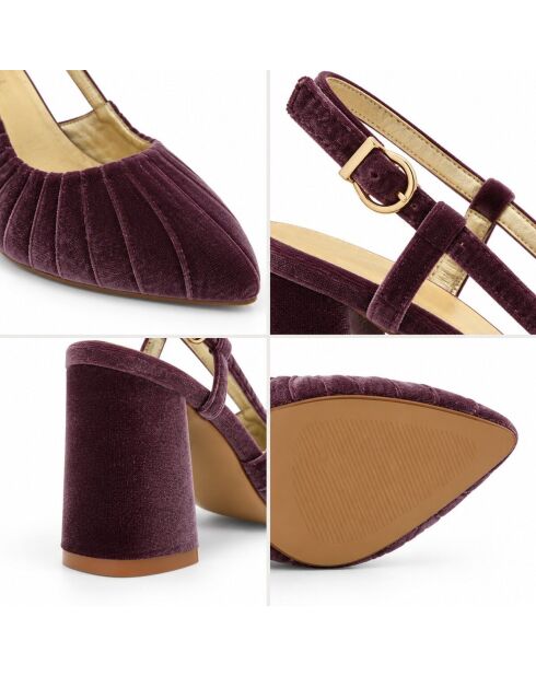 Paarse leren pumps van Cascais