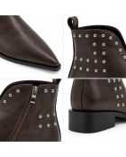Bottines en cuir Lecceza marron