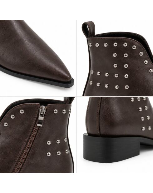 Bottines en cuir Lecceza marron