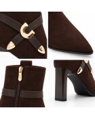 Bottines en cuir Loretoza marron