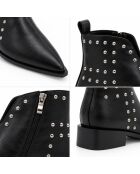 Bottines en cuir Lecceza noires