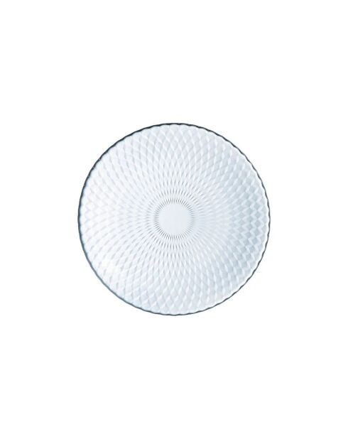 Lot de 6 assiettes à dessert en verre Pampille transparent - D.19 cm