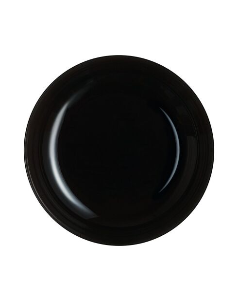 Lot de 6 assiettes à soupe en verre Pho Friend's Time noir - D.17 cm