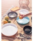 Lot de 6 assiettes à soupe en verre Pho Friend's Time noir - D.17 cm