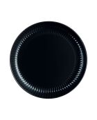 Lot de 6 assiettes plates en verre Cottage noir - D.25 cm