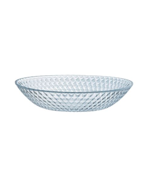 Lot de 6 assiettes creuses en verre Pampille transparent - D.20 cm