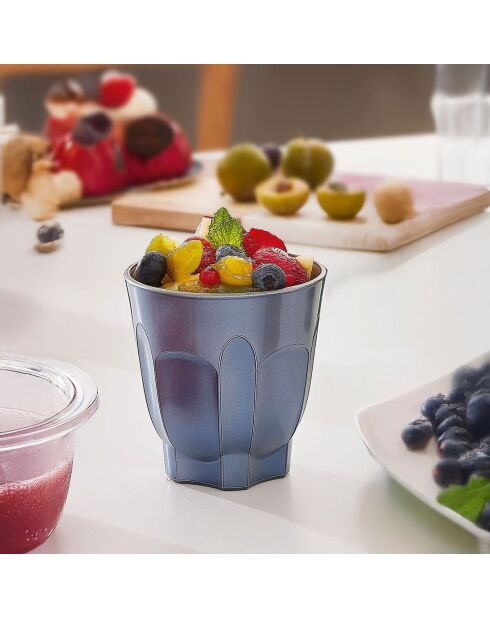 Lot de 6 tasses en verre Flashy bleu - 24 cl