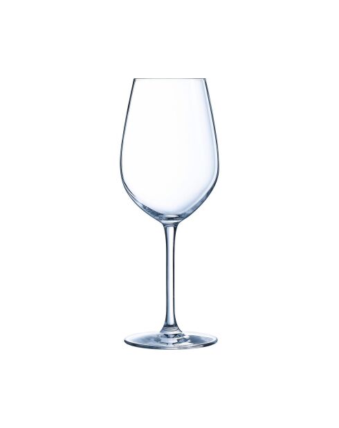 Lot de 6 verres à pied en cristallin Menades transparent - 47 cl