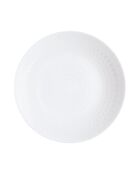 Lot de 6 assiettes creuses en verre Pampille blanc - D.20 cm