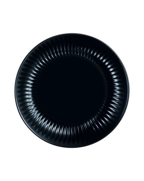 Lot de 6 assiettes à dessert en verre Cottage noir - D.19 cm