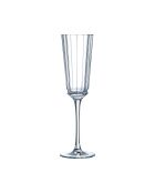 Lot de 4 flûtes à Champagne en verre Macassar ultra transparent - 17 cl